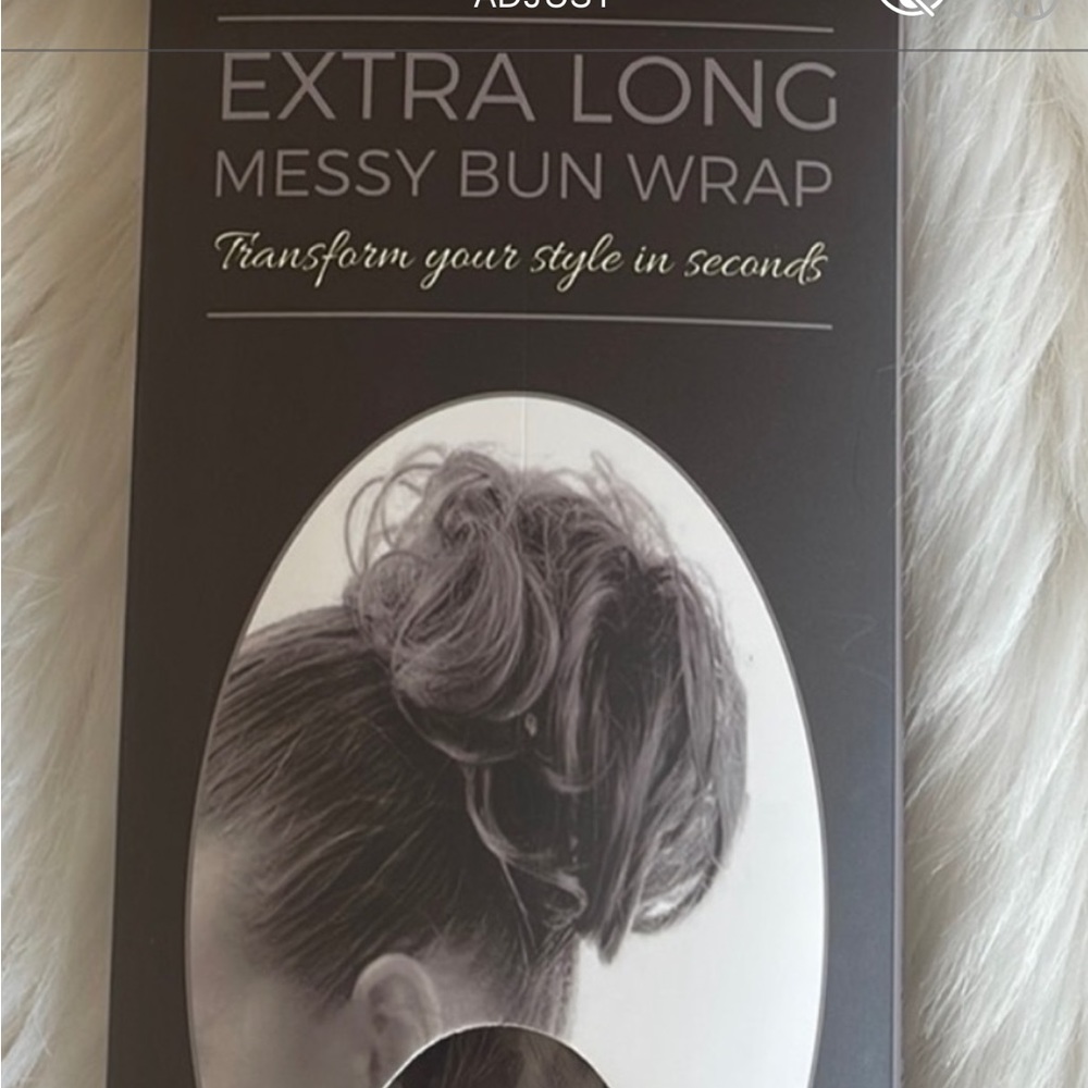 Extra long messy bun wrap .